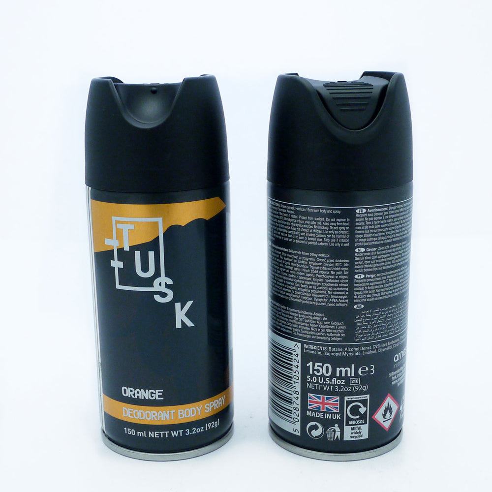 Buy Tusk Orange Body Spray 150ml - Premium Quality Toiletries Online - Product Image Buy Tusk Orange Body Spray 150ml - Premium Quality Toiletries Online - Product Image